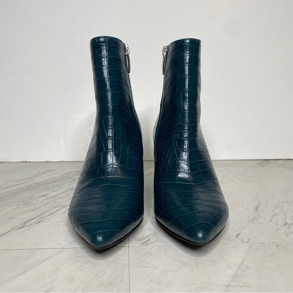 Steve Madden Nadalie Blue Crocodile Pointy Toe Bootie 7M - Picture 2 of 15